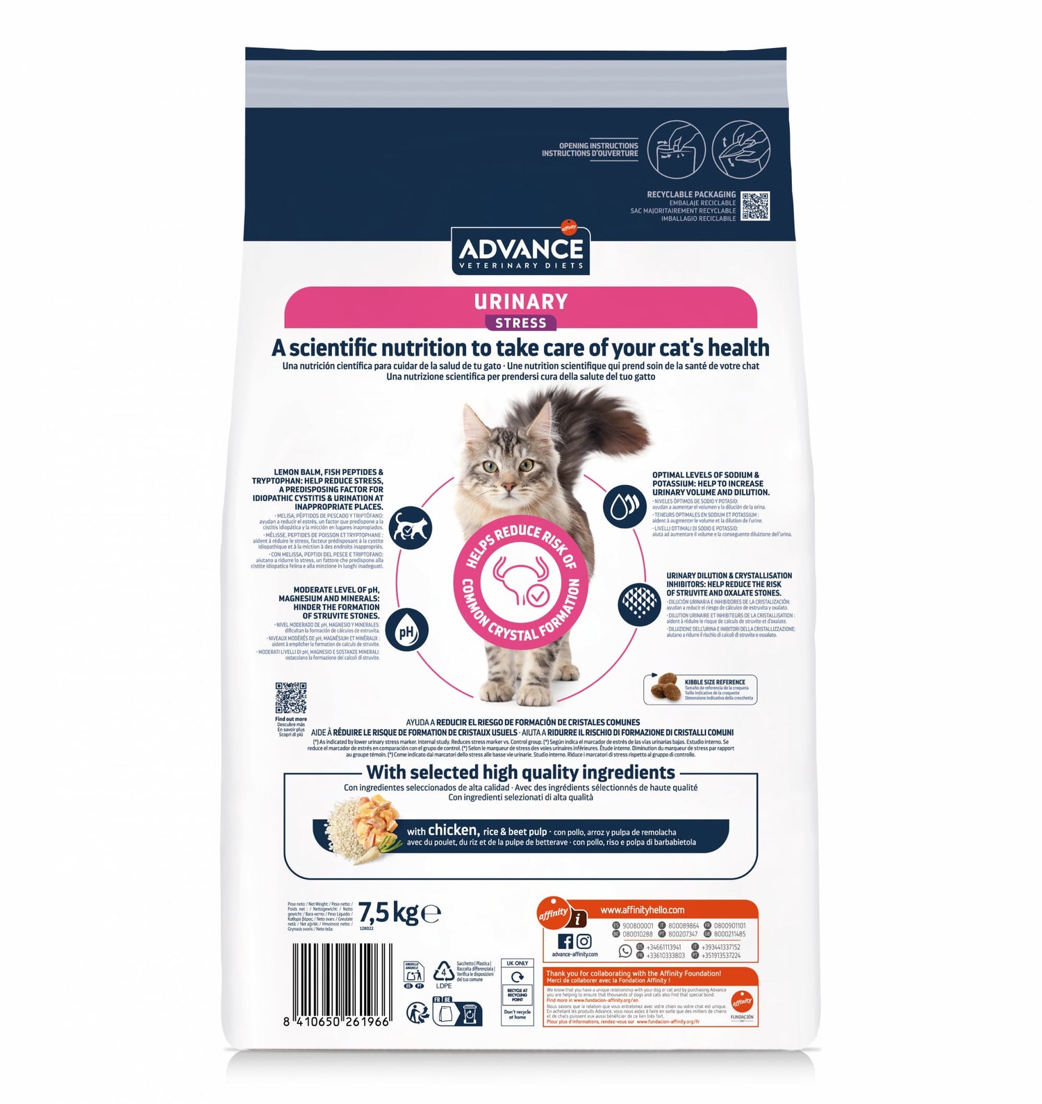 ADVANCE Veterinary Diets Urinary Stress pour chat